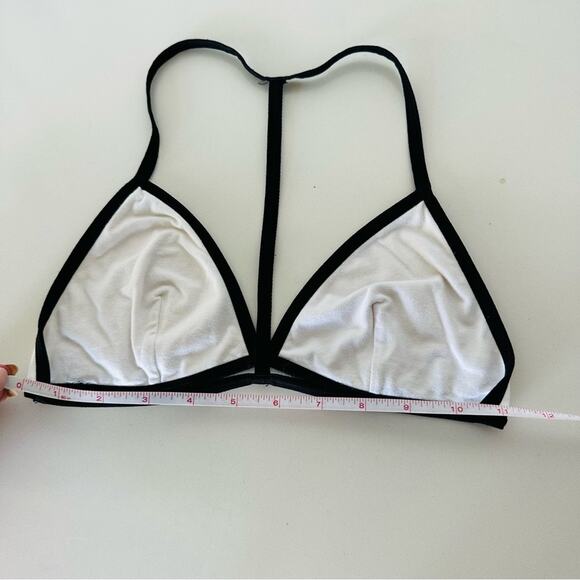 NEW VS VICTORIA SECRET Black White Hello Kiss Open Back Strappy Bralette Bra - Picture 5 of 6